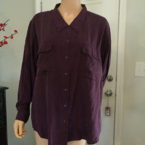 Stephanie Andrews XL 100% Silk Blouse